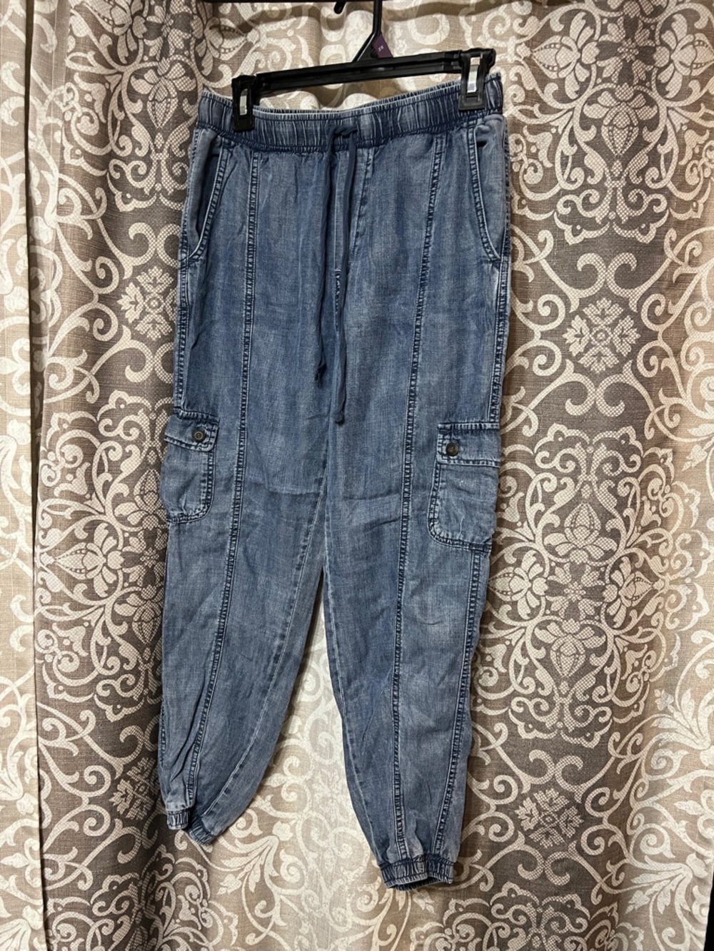 Velvet Heart Washed Blue Cargo Joggers